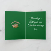 クリスマスをシェレブレートしよう サンタを着たトカゲ シーズンカード (内部)