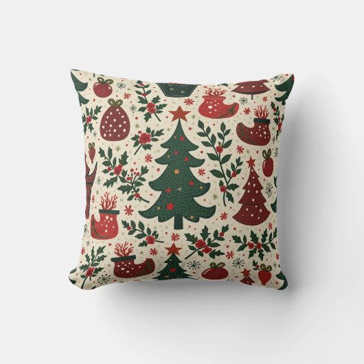 クリスマスをテーマにしたさまざまな形 クッション (正面)
