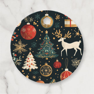 クリスマスをテーマにしたギフトラベル フェイバータグ