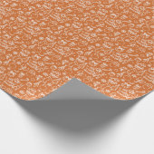 クリスマスをテーマにしたクリスマスオレンジの休日 ラッピングペーパー (角)
