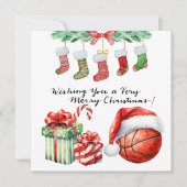 クリスマスをテーマにしたバスケットボール シーズンカード (正面)