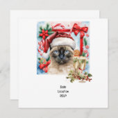 クリスマスをテーマにしたパーティー セーブザデート (正面/裏面)