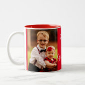 クリスマスをテーマにしたホームデコールマグ向けのフォトギフト ツートーンマグカップ (左)