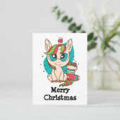 クリスマスをテーマにしたユニコーン シーズンポストカード (スタンド正面)