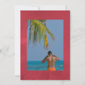 クリスマスをテーマにした人生の祝賀会の写真 招待状 (裏面)