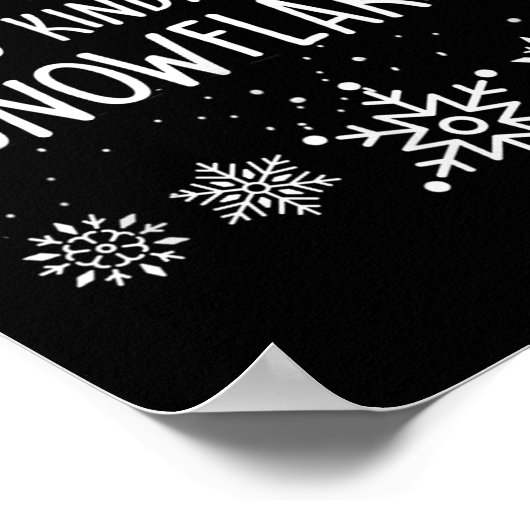 クリスマスをテーマにした優しさを雪の結晶のように広めよう ポスター (角)