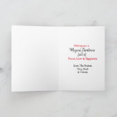 クリスマスをテーマにした可愛いウッドランドの生き物 カード (内部)