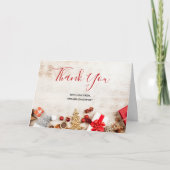 クリスマスをテーマにした木素朴のアイテム カード (正面)