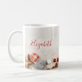 クリスマスをテーマにした木素朴板のアイテム コーヒーマグカップ