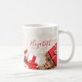 クリスマスをテーマにした木素朴板のアイテム コーヒーマグカップ
