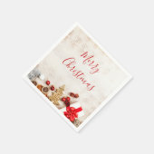 クリスマスをテーマにした木素朴板のアイテム スタンダードカクテルナプキン (角)