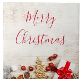 クリスマスをテーマにした木素朴板のアイテム タイル