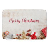 クリスマスをテーマにした木素朴板のアイテム バスマット (正面)