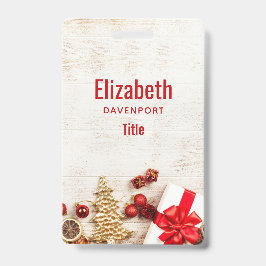 クリスマスをテーマにした木素朴板のアイテム バッジ