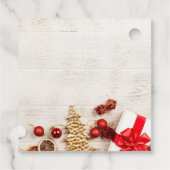 クリスマスをテーマにした木素朴板のアイテム フェイバータグ (裏面)