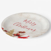 クリスマスをテーマにした木素朴板のアイテム ペーパープレート (アングル)