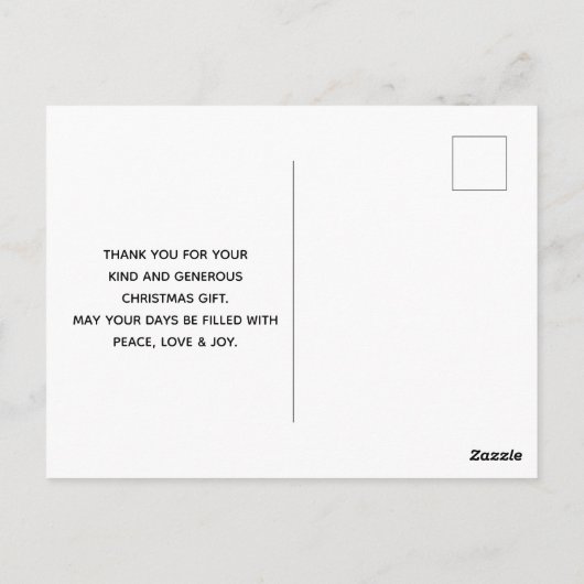 クリスマスをテーマにした木素朴板のアイテム ポストカード (裏面)