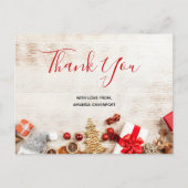 クリスマスをテーマにした木素朴板のアイテム ポストカード (正面)