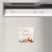 クリスマスをテーマにした木素朴板のアイテム マグネット (インサイチュ (食洗機))