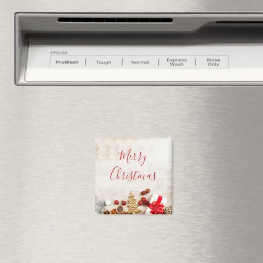 クリスマスをテーマにした木素朴板のアイテム マグネット (インサイチュ (食洗機))