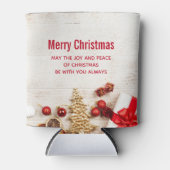 クリスマスをテーマにした木素朴板のアイテム 缶クーラー (正面)