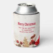 クリスマスをテーマにした木素朴板のアイテム 缶クーラー (缶裏面)