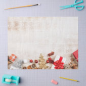 クリスマスをテーマにした木素朴板のアイテム 薄葉紙 (クラフト)