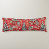 クリスマスをテーマにした木雪のパターン ボディピロー (裏面)