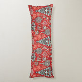 クリスマスをテーマにした木雪のパターン ボディピロー (裏面 (縦))