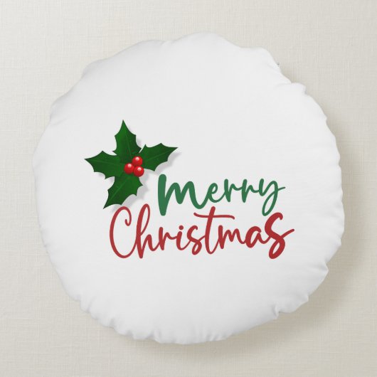 クリスマスをテーマにした枕 ラウンドクッション (裏面)