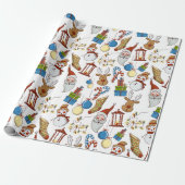 クリスマスをテーマにした漫画アイコン |休日 ラッピングペーパー (アンロールド)