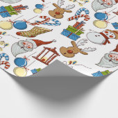 クリスマスをテーマにした漫画アイコン |休日 ラッピングペーパー (角)