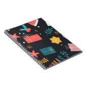 クリスマスをテーマにした熱い季節の贈り物かわいい ノートブック (右側)