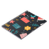 クリスマスをテーマにした熱い季節の贈り物かわいい ノートブック (左側)