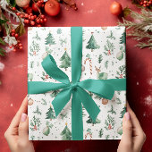 クリスマスをテーマにした祝日の記号パターン ラッピングペーパー