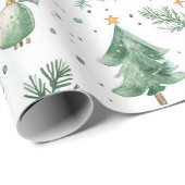 クリスマスをテーマにした祝日の記号パターン ラッピングペーパー (ロールコーナー)