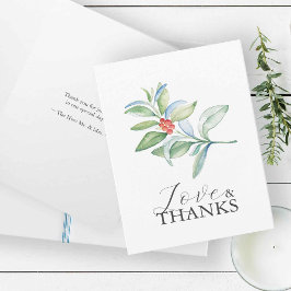 クリスマスをテーマにした結婚式の御礼カード サンキューカード