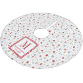 クリスマスをテーマにした装飾パターン ブラッシュドポリエステルツリースカート (アングル)