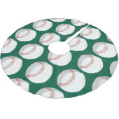 クリスマスをテーマにした野球 ブラッシュドポリエステルツリースカート (アングル)