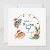 クリスマスをテーマにした魚釣り愛好家 シーズンカード (正面)