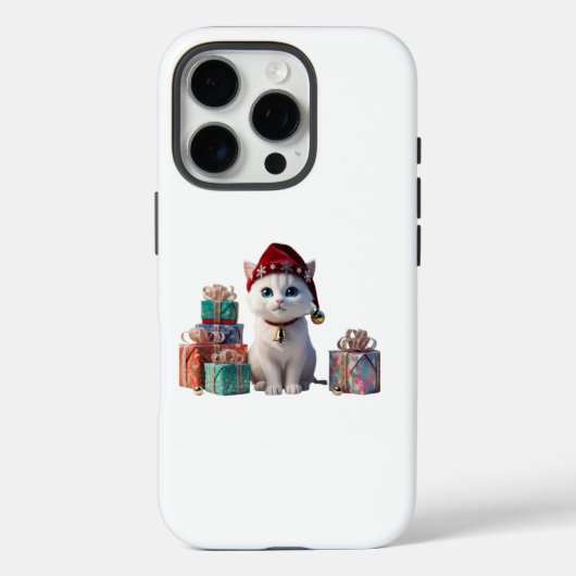 クリスマスをテーマにしたiPhoneケース猫： Case-Mate iPhoneケース (裏面)