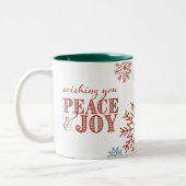 クリスマスをテーマカスタムにしたコーヒーマグ ツートーンマグカップ (左)