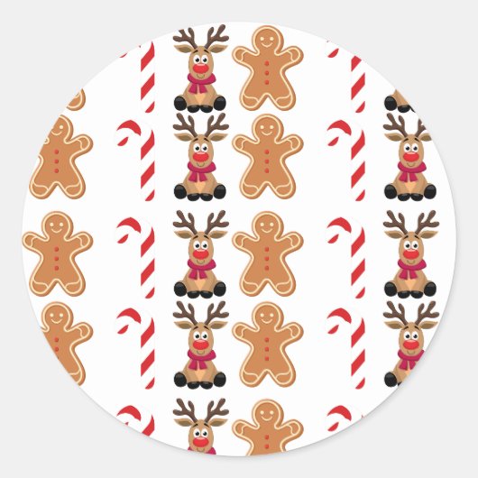 クリスマスをテーマ ラウンドシール (正面)