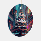 クリスマスをパーソナライズ セラミックオーナメント (右)