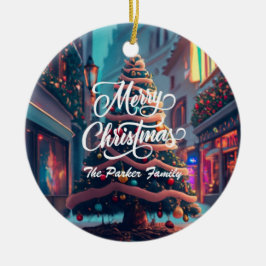 クリスマスをパーソナライズ セラミックオーナメント