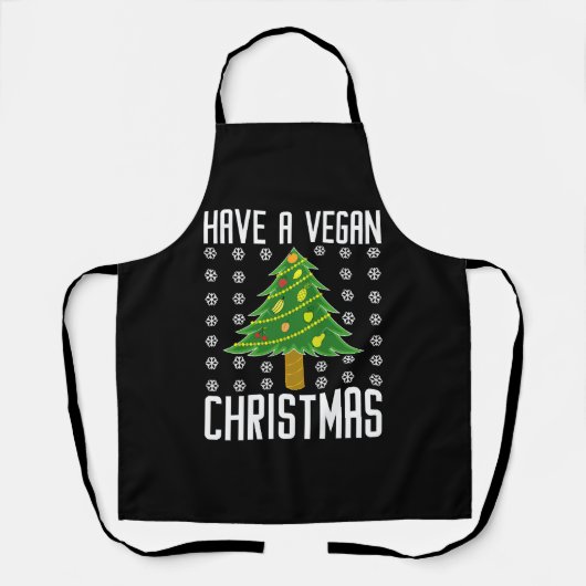 クリスマスをビーガンする エプロン (正面)
