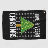 クリスマスをビーガンする ゴルフタオル (横)