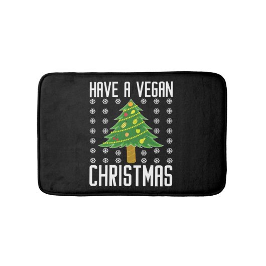 クリスマスをビーガンする バスマット (正面)