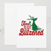 クリスマスをブリッツェンしよう！（ジンキキリンビーム！） 招待状 (正面/裏面)