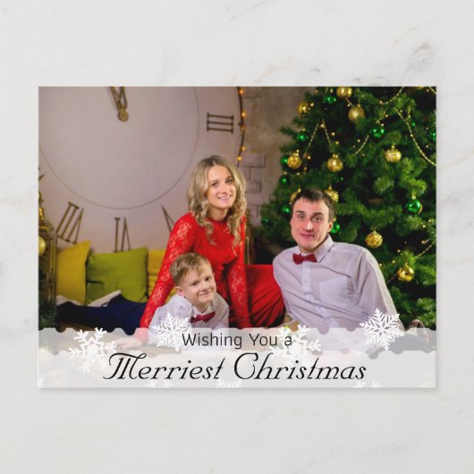 クリスマスをメリー祈る ポストカード (正面)